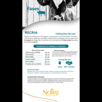 LINHA FASES RECRIA – NOBRE NUTRIÇÃO ANIMAL