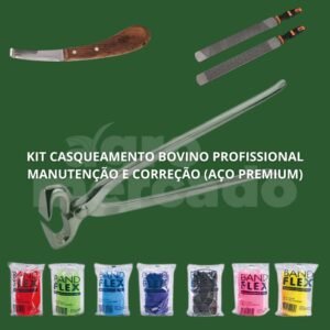 Kit Casqueamento Bovino Profissional - Manutenção e Correção (Aço Premium)