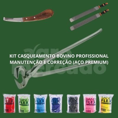 Kit Casqueamento Bovino Profissional – Manutenção e Correção (Aço Premium)
