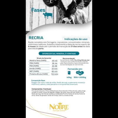 LINHA FASES RECRIA – 40KG