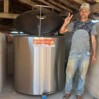 Tanque Resfriador de Leite Cilíndrico Gelainox 200L
