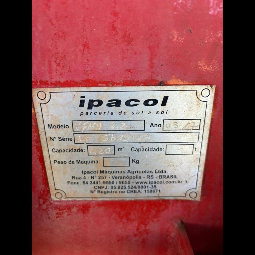 Vagão Misturador Vertical Ipacol VFMH 2.2 - Imagem 3